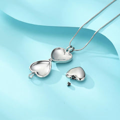 zeqingjw Pet Cremation Jewelry for Ashes Pendant Paw Print Pet Heart Urn Necklace Memorial Keepsake Jewelry for Pet/Dog's/Cat's Ashes