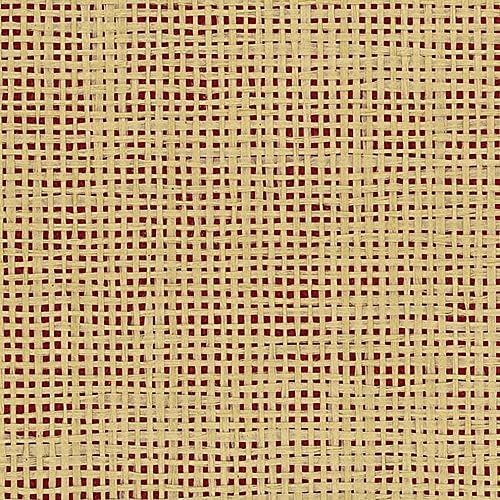 CONCORD WALLCOVERINGS ™ Display Sample - Grasscloth Texture Wallpaper Roll, Decorative Beige Vinyl, Natural Weave Pattern, Textured Wall Covering for Living Room, Bedroom, Office, 7" x 10"