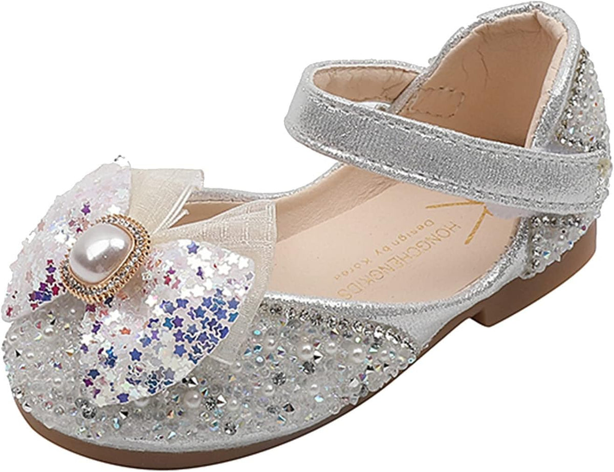 Wide Toddler Shoes Girls Children Shoes Fashion Flat Bottom Shoes with Diamond Single Shoe Kids Shoes