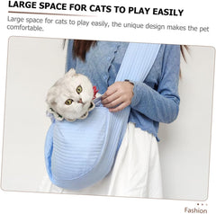 Pet Sling Carrier for Cats and Dogs Lightweight and Portable Travel Backpack Breathable Polyester Material for Hiking Camping and Daily Walks Sky Blue s