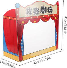 Yardwe Family Puppet Show Stage Props Shadow Puppets Theater for Boys and Girls