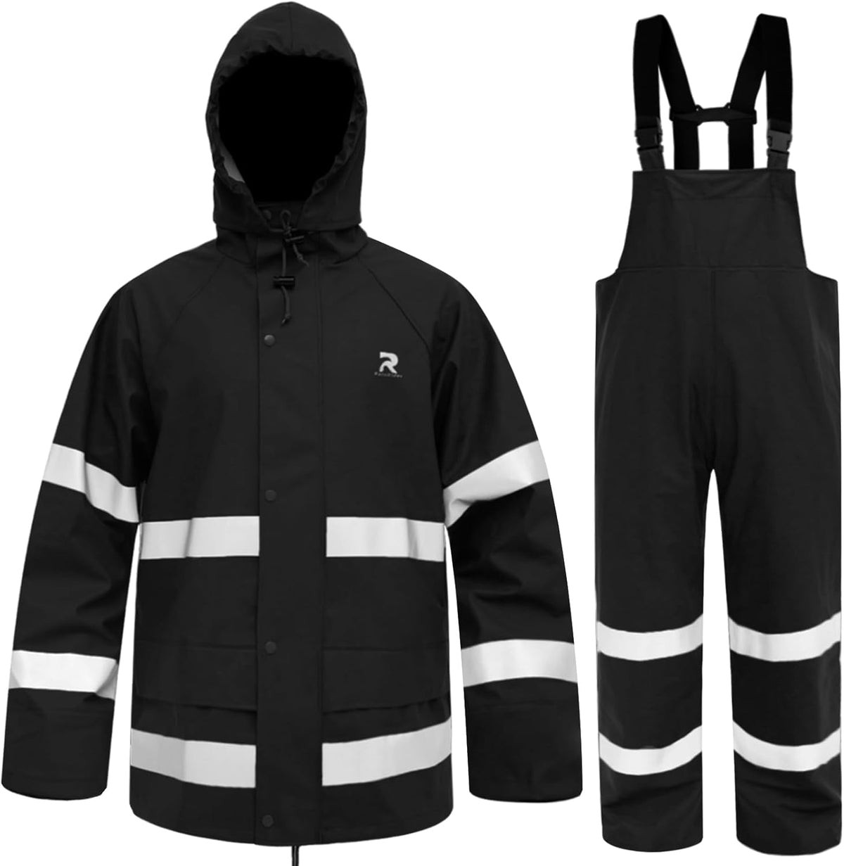 RainRider Rain Suits for Men Waterproof Rain Jacket Coat Pants Heavy Duty Women Fishing Rain Gear Workwear