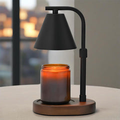 SOKCVSEA Candle Warmer Lamp - Candle Warmer with Timer, Birthday Gifts for Women Mom Gifts, House Warming Gifts New Home Decor, Wax Melt with 2 Bulb Black 02