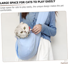 Kisangel Portable Cat Dog Backpack Carrier Sling Bag for Travel Lightweight Durable Material Front Pocket for Essentials Sky Blue