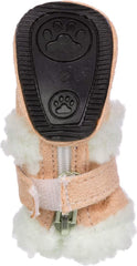 Pet Life 'Duggz' Shearling Dog Shoes - Winter Dog Boots with Dual Hook-and-Loop enclosures for Ankle Support - Set of 4 Shoes for Dogs