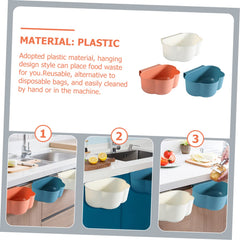 Garneck 3pcs Sturdy Kitchen Trash Can Lid Pink Hanging Garbage Bin for Kitchen