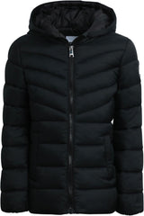 DKNY Girls' Puffer Winter Coat - Full Zip Quilted Bubble Outerwear - Insulated Hooded Winter Jackets for Girls (Sizes: 7-16)