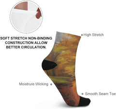 11.8 Inch Ankle Socks Autumn Socks for Women Men Low Cut Thin Sock Soft Moisture-Wicking Sock for Running Sports