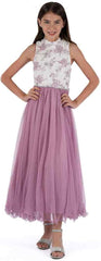 Speechless Girls' High Neck Full Length Party Dress