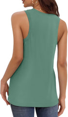 KKJ 3 Pack Womens Tank Tops Workout Summer Vacation Outfits V Neck Loose Sleeveless Blouse Casual Shirts Fall Fashion Clothes