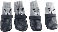 Dog Boots Waterproof Dog Shoes Breathable Socks Anti-Slip Dog Sock Shoes Rain Snow Dog Booties with Adjustable Magic Tape, Set of 4