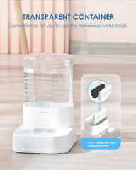 PAWGETHER® Gravity Cat Feeder, Self-Dispensing Dog Food Dispenser, Pet Food Station 1 Gallon/3.5L Capacity Automatic Pet Feeder Cat & Dog Food Bowl, Easy to Fill