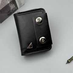 Mens Blocking Wallets Zipper Leather Wallet for Men Bifold Card Holder08（black）