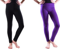 Girls Fleece Lined Leggings (Sold as Single, 2, 4 and 5 Pack)