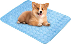 Pet Cooling Mat, Washable Cooling Mat for Dogs Cats, 50 x 40cm Pet Cool Mat Ice Silk Cushion, Portable Dog Cool Bed for Summer, Ideal for Indoor Outdoor Use