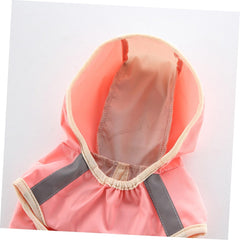 2pcs Reflective Dog Raincoat Hooded Jumpsuit Pet Dog Rainwear Safety Pet Clothes Comfortable Material