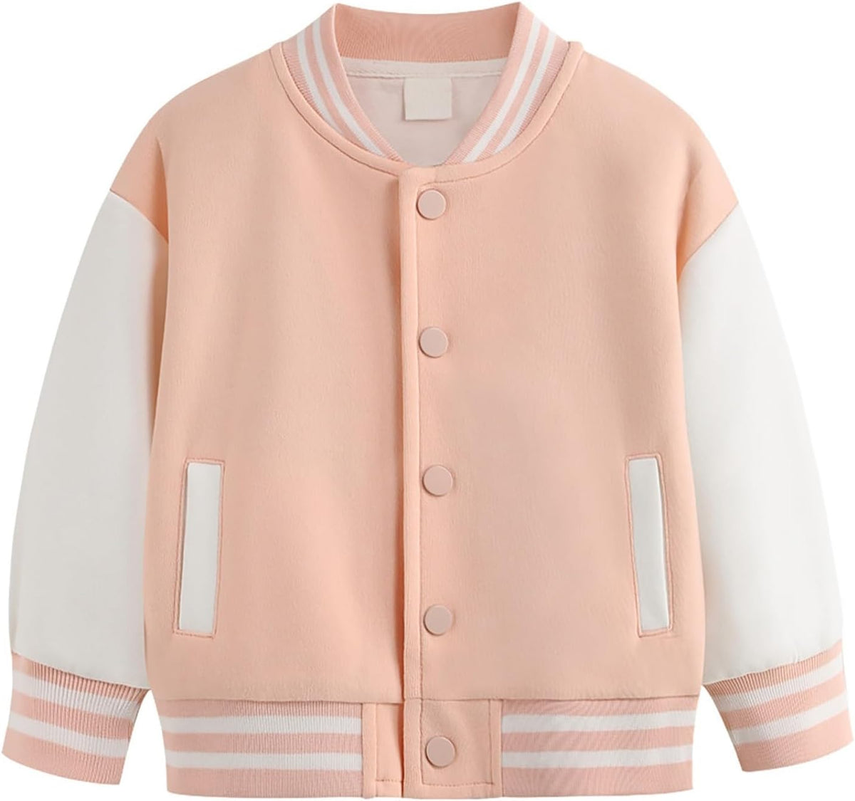 Kids Baseball Jacket Varsity Letterman Coat Fall Winter Fleece Bomber Vintage Outerwear Varsity