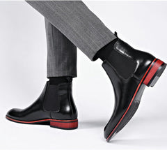 SywzX&xfybz Men's Chelsea Boots Classic Business Leather Shoes Casual Dress Ankle Boot