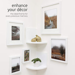 Kiera Grace Contempo Picture Frame, 9" x 11" Large Picture Frame with Easel, Holds an 8" x 10" Photo, Wood Frame for Wall Hanging, Durable Frame for Photo Display, Black