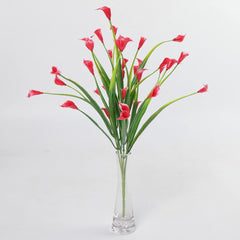 Artificial Plant Fake Flower Exquisite 1 Bouquet 5 Branches Artificial Calla Lily Flower Wedding Table Plant for Home-White