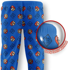 Nintendo Super Mario Boys Pajamas 2 Piece PJs Set Long Sleeve Top & Pants 100% Cotton Sleepwear for Kids & Teens