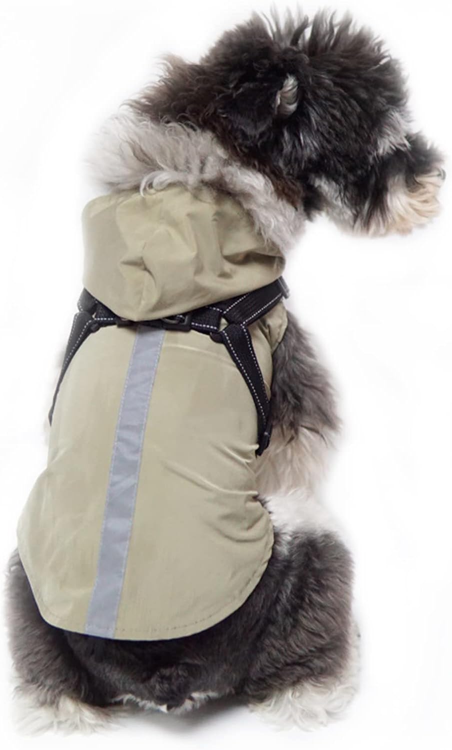 Dog Clothes, Dog Raincoat with Harness Reflective Dog Slicker Poncho Breathable Waterproof Dog Hoodie Rain Jacket for Puppy Small Medium Dogs (2XL:Grey)