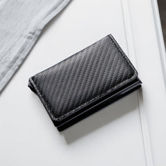 Wallet for Men, Smart Wallet for Men, Simple Credit Card Holder, Anti-theft Brush Auto Eject Card Case RFID Barrier, Pop-Up Business Card Box, Small and Ultra-Thin