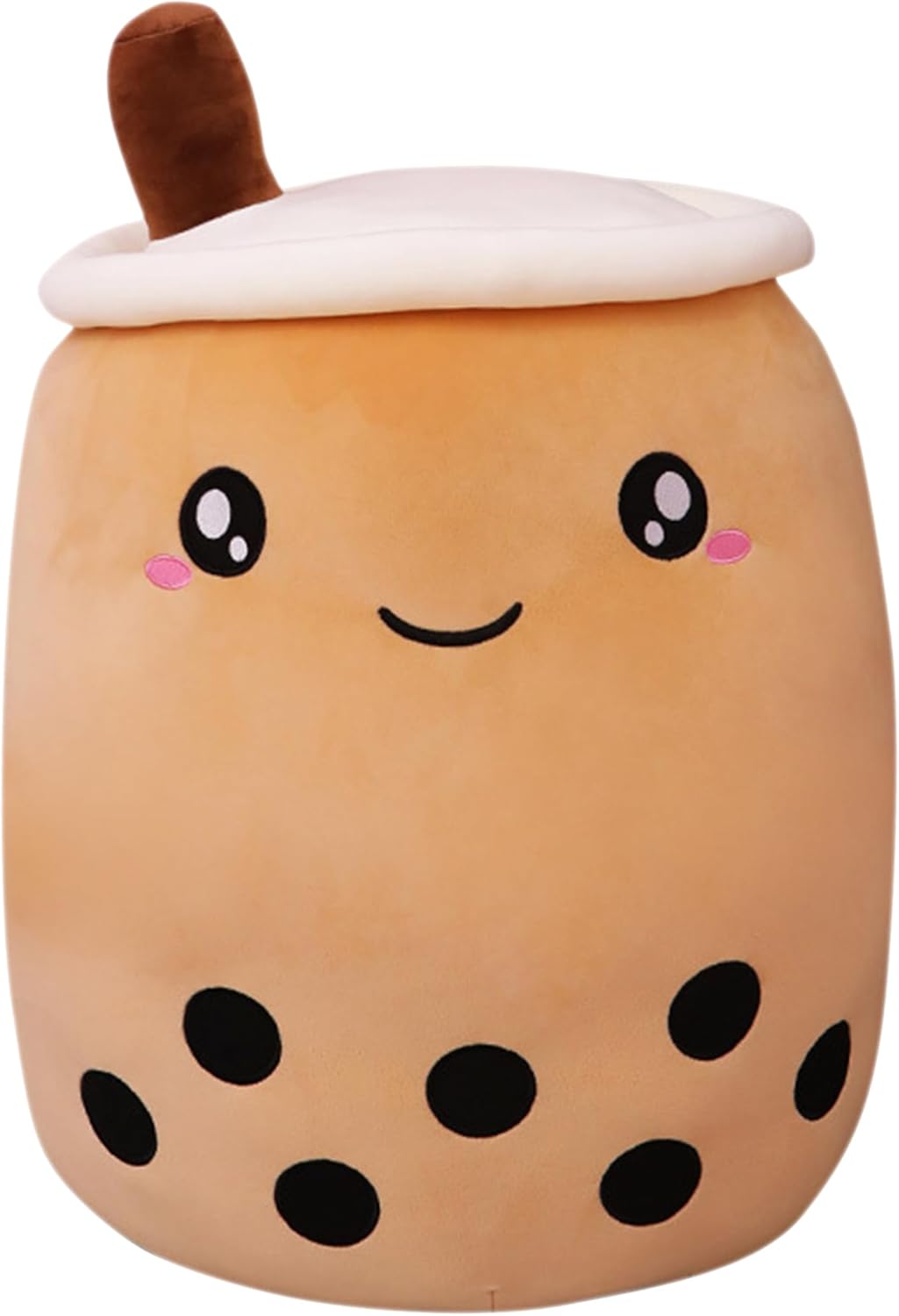 SecretCastle Cute Stuffed Boba Plush Bboba Tea Plushie Pillow, Soft Plush Toys Chirstmas Birthday Graduation Gifts for Kids,Women and Friends Brown Color (Brown, 9.4'')