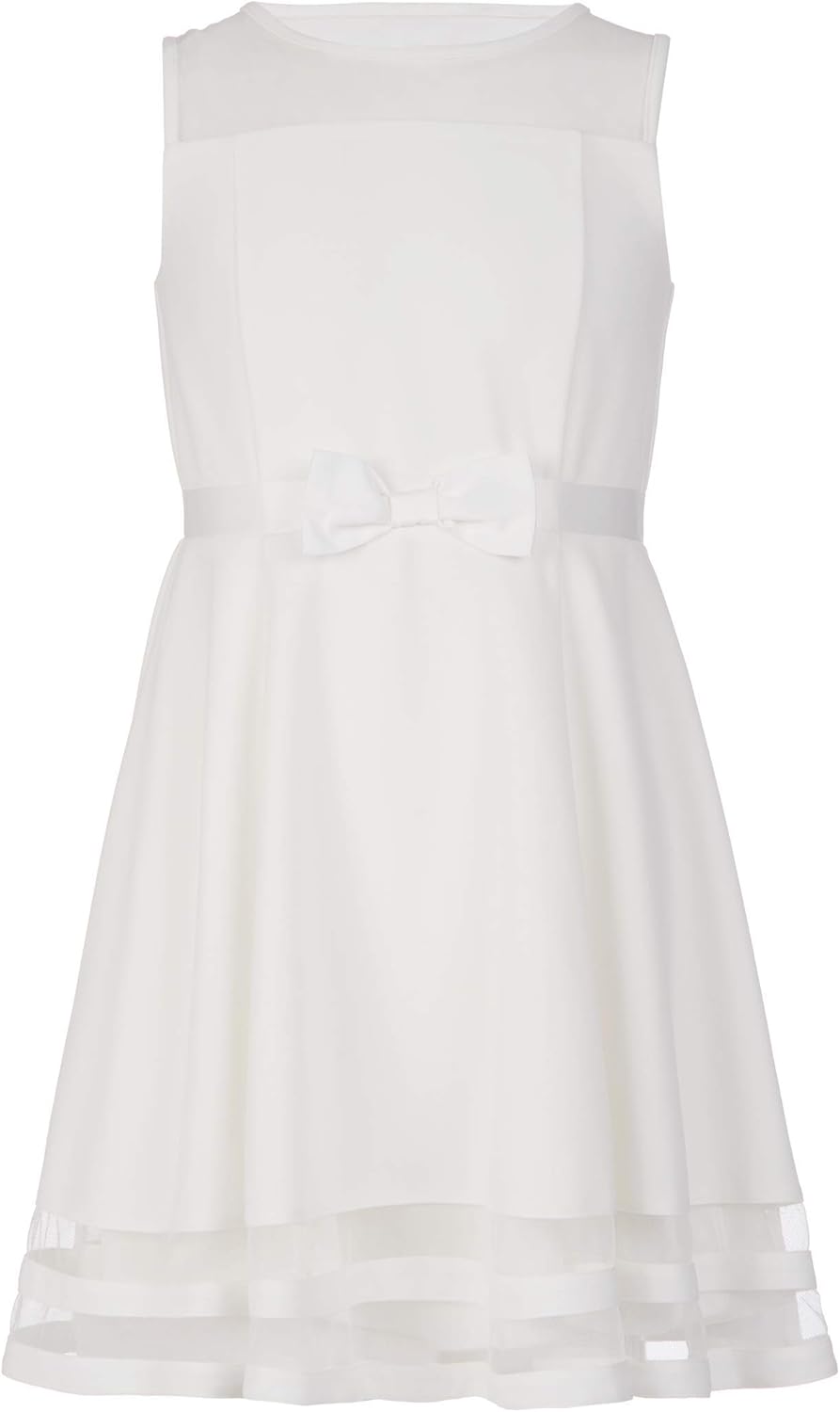Calvin Klein Girls' Sleeveless Party Dress, Fit and Flare Silhouette, Round Neckline & Back Zip Closure