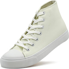 High Top Sneakers for Women Men Classic PU Leather Tennis Shoes Lace Up Fashion Breathable Walking Shoes High Tops