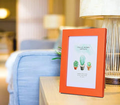 Picture Frame for 4x6 inch Photo MDF Photo Frame for Tabletop and Wall Orange 2Pack