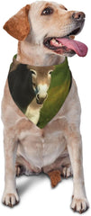 Donkey on Green Meadow Dog Bandana Pet Scarf Accessories for Small Medium Dogs Cats Photo Prop, Triangle Pet Bandanas Adjustable Puppy Bib Washable Dog Kerchief Puppy Neckerchief