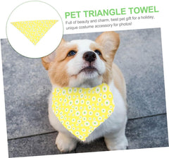 Dog Bandana Bib Floral Pattern Triangular Pet Scarf for Birthday Parties and Special Occasions Comfortable Fit for Dogs
