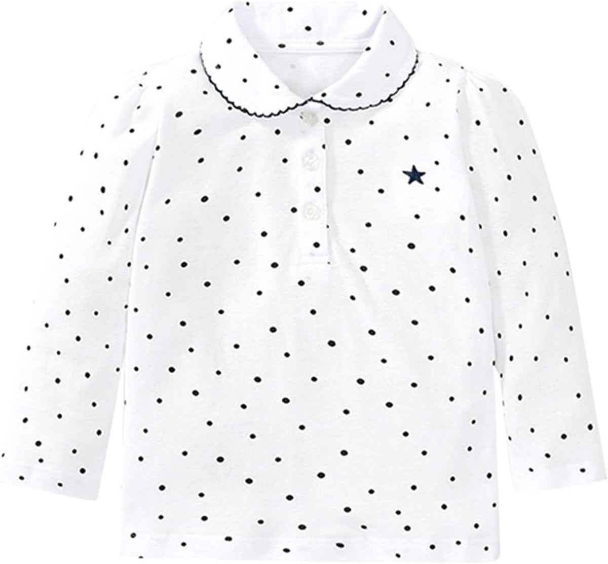 Children's Boy Long Sleeve 𝗣𝗼𝗹𝗼 Solid Color Button T-Shirts Tops Toddler Spring Sweatshirt Pullover Clothing