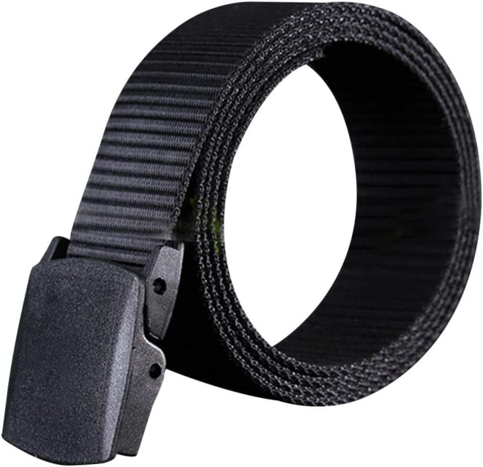 Men's Casual Belt Canvas Belts for Men Military Style Airport-friendly Automatic Buckle