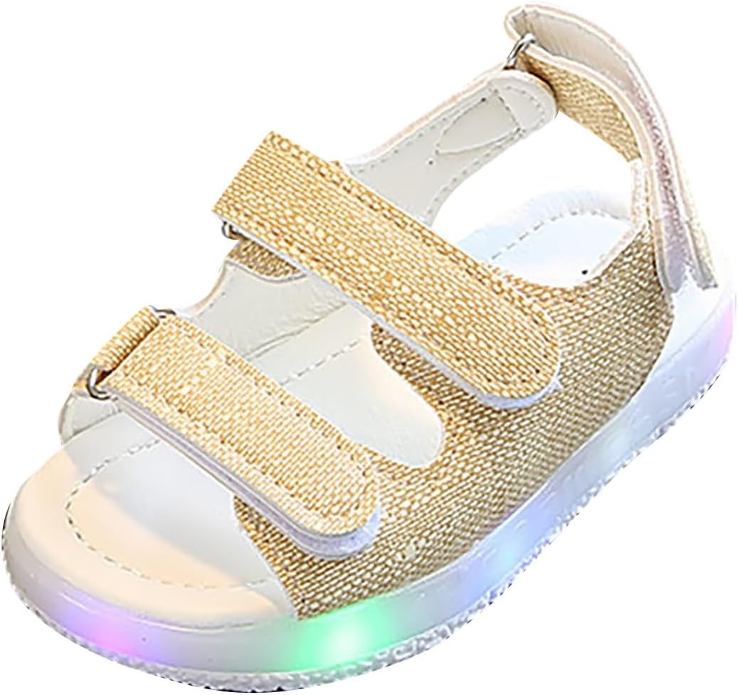 Light Sport Kids Boys Girls LED Casual Soft Sole Shoes Baby Toddler Summer Girl Hiking Lightweight Outdoor Beach Sandals