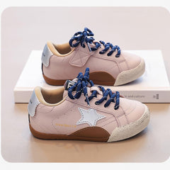 Kids Sparkle Star Sneakers Casual Sports Running Shoes for Girls Boys