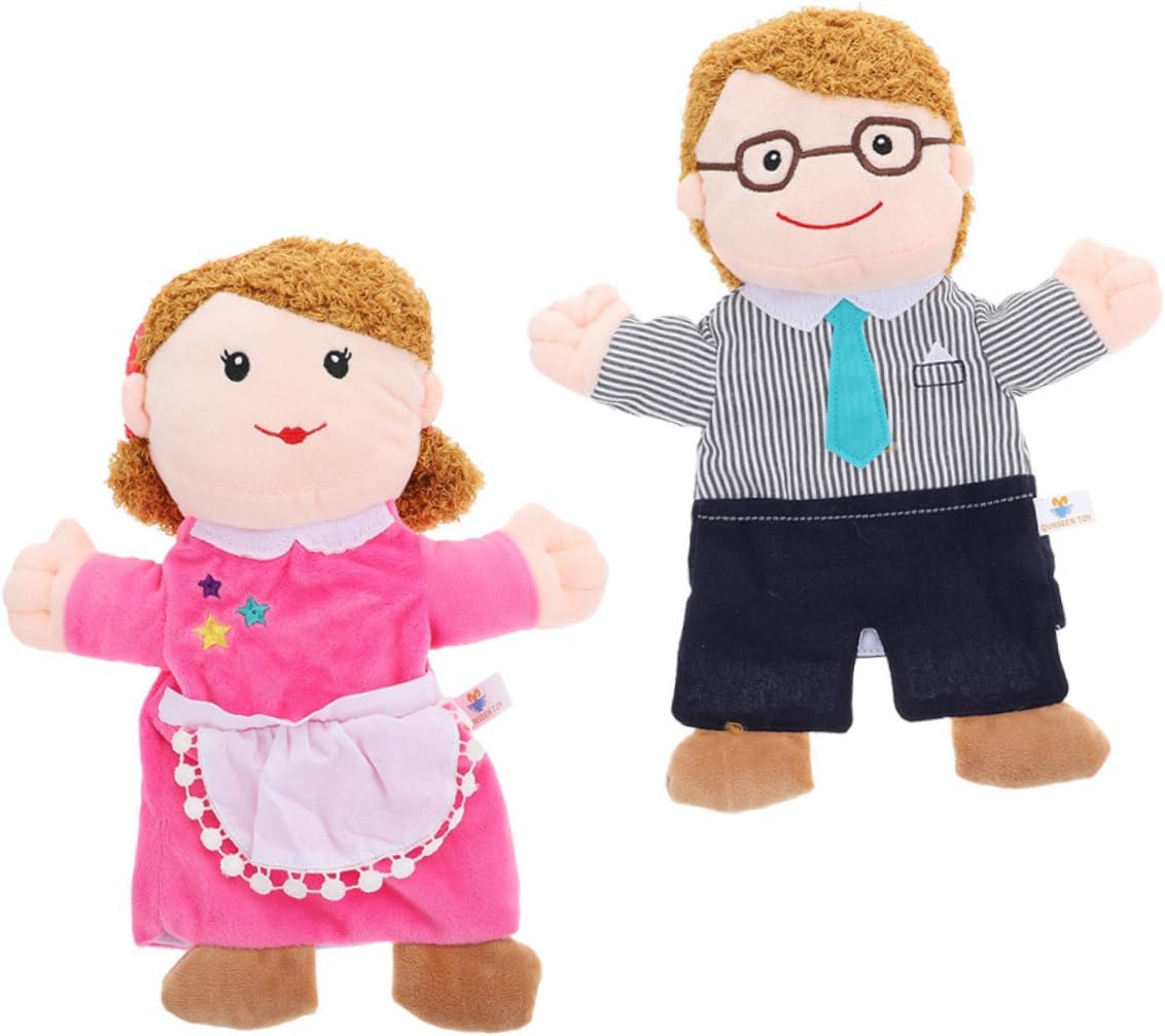 2pcs Family Hand Puppets for Adults Soft Educational for Role Play Storytelling and Games for Family Gatherings and Birthdays