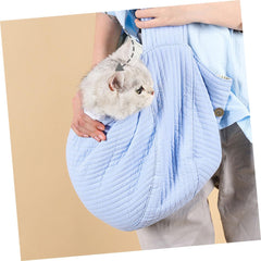 Happyyami Reusable Pet Sling Carrier for Dogs and Cats Breathable Polyester Shoulder Bag and Portable Travel Backpack for Animals for Hiking and Daily Walks Sky s