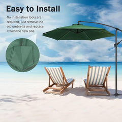 Replacement Parasol Canopy 6.5ft 7.5ft 9ft, Patio Umbrella Top Canopy Replacement Cloth 6/8 Arms, 10ft Outdoor Market Yard Table Umbrella Canopy Cover, UV Protective Replacement Fabric(Wine Red,2.7m/9