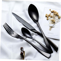 Black Forks for Cutlery Black Silverware Stainless Steel Dinner Fork Western Style Tableware