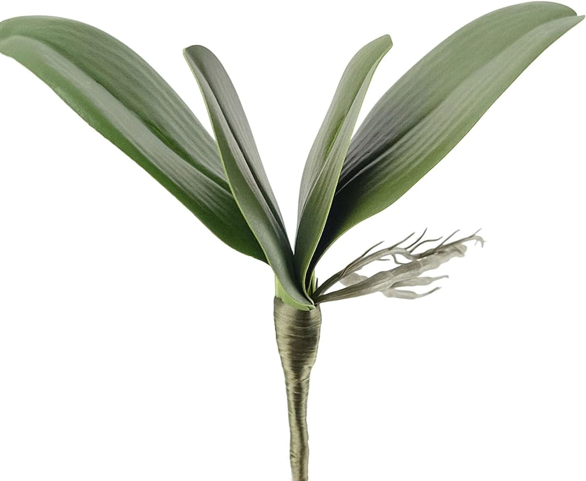 Artificial Plant, Artificial Fake Flowers,Simulation Leaves Non-Wilting Fake Phalaenopsis Orchid Leaves Home Decor E