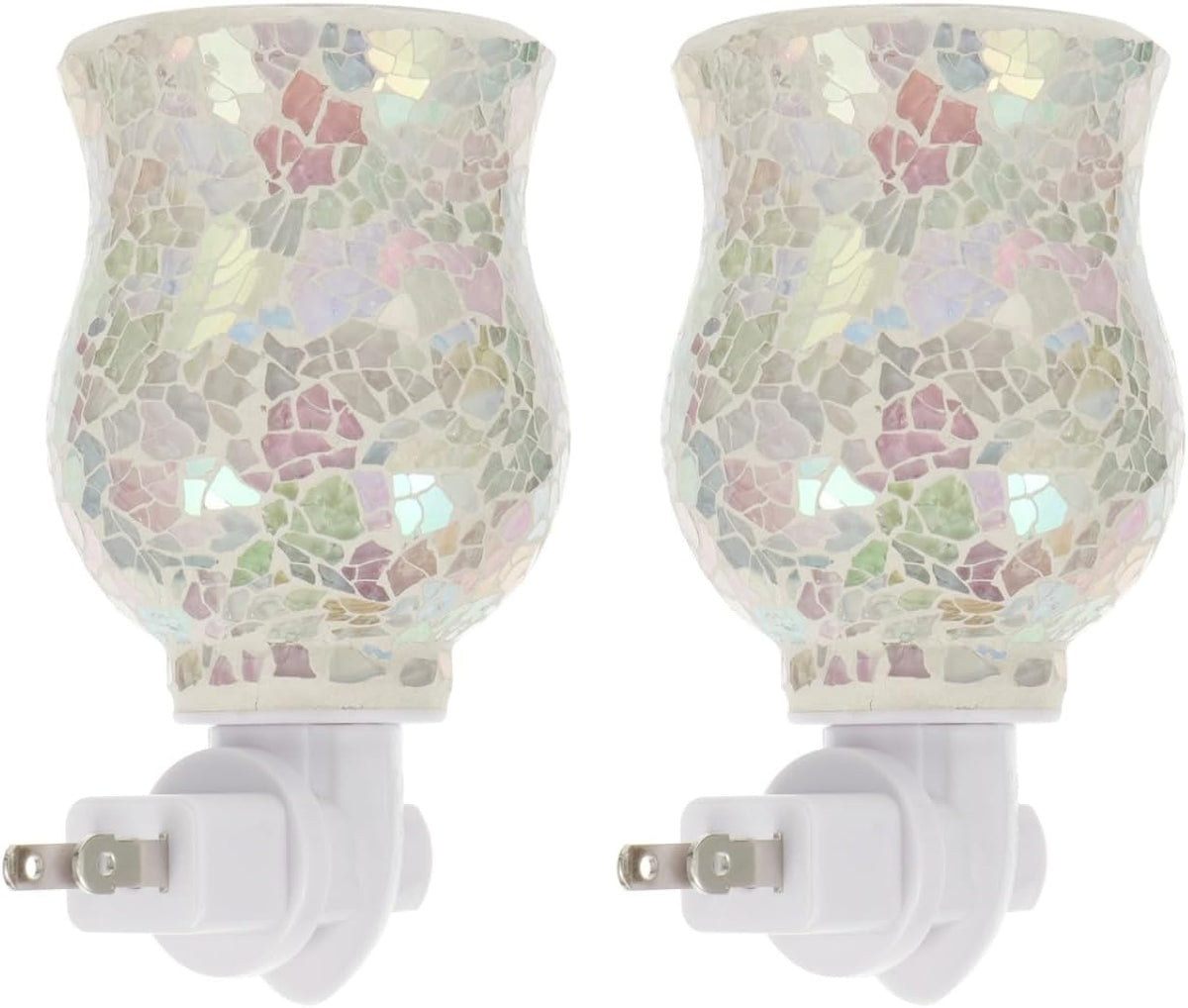 Hemoton 2 Pcs Melting Wax Night Light Fragrance Lamp Electric Aroma Essential Oil Burners Plug-in Essential Oil Light Elegant Fragrance Lamp Practical Fragrance Wax Lamp Grace Candle Glass