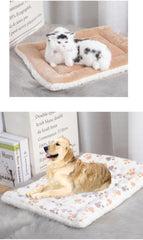 Dog Mat Pet Bed Flannel Soft Cat Sleeping Blanket Puppy Sleep Mat for Small Large Dogs(Dark Coffee,40 * 30cm)