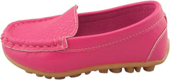 WUIWUIYU Boy's Girl's Slip-on Loafers Flats Oxford Shoes Solid Color Mocassins House Shoes