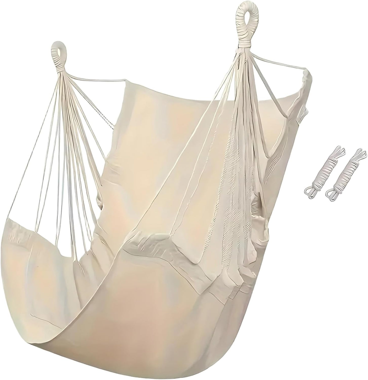 Hammock Chair Swing Comfortable Breathable Cotton Canvas Hammock Swing 400Lbs Portable Hanging Chair for Outdoor, Home, Patio, Yard Hanging for Bedroom