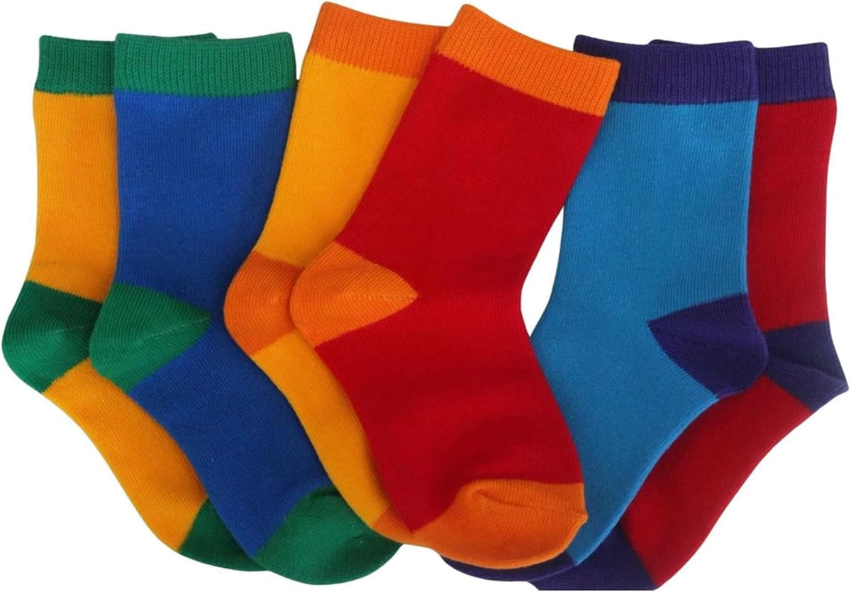 MIXIN ITUP Primary Colors Collection Socks - 3 Pair Pack - Fun Mismatch Multipack