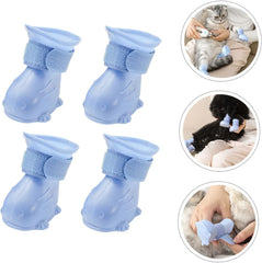 SUPVOX 4pcs Dog Rain Boots Tep Pet Shoes for Rainy Days Small Omnidirectional for Outdoor Use