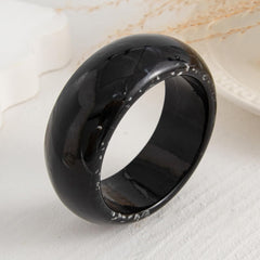 Trendy Resin Chunky Bangles for Women Colorful Acrylic Irregular Cuff Bracelets