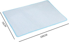 Dog Cooling Mat Washable Ice Silk Folding Cooling Dog Bed Pet Cooling Pad Mat for Dogs Cats Bed Summer Cooling Pad
